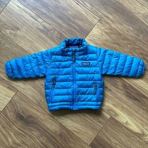 Patagonia Baby Down Sweater Puffer Jacket Teal/Blue Size 6-12 Months